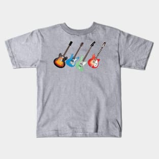 Vintage Electric Guitars Kids T-Shirt